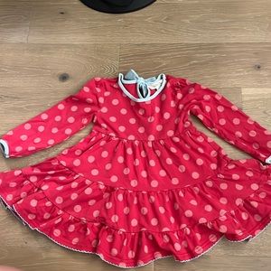EUC - Matilda Jane Polka Dot dress red and pink - size 2